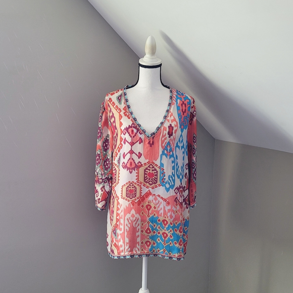 Johnny Was Folk Tunic Top